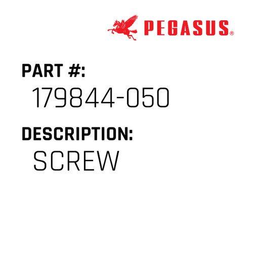 Screw Part Number 179844-05009 for Pegasus Sewing Machine Model S52 Series