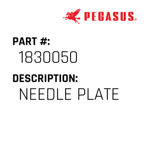 Needle Plate Part Number 183005000009 for Pegasus Sewing Machine Model TM625 Series