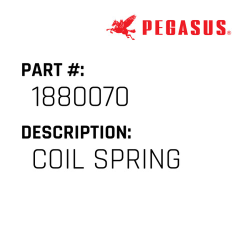 Coil Spring Part Number 188007000009 for Pegasus Sewing Machine Model TM625/UT Series