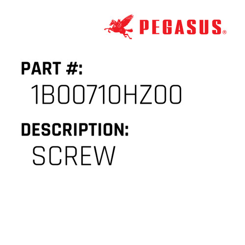 Screw Part Number 1B00710HZ009 for Pegasus Sewing Machine Model EX5200P Series