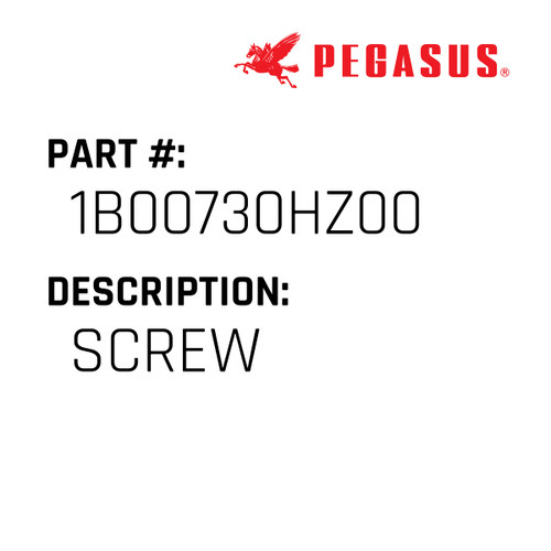 Screw Part Number 1B00730HZ009 for Pegasus Sewing Machine Model W3500P Series