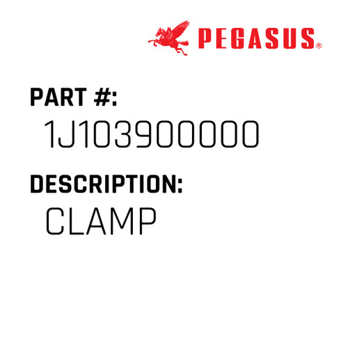Clamp Part Number 1J1039000009 for Pegasus Sewing Machine Model W2600P Series
