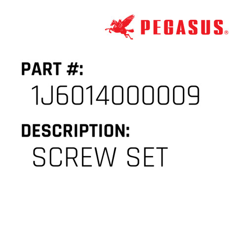 Screw Set Part Number 1J6014000009 for Pegasus Sewing Machine Model WX600P Series