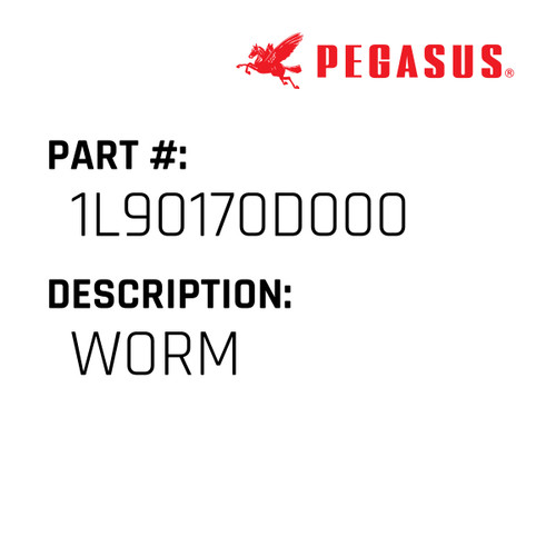 Worm Part Number 1L90170D0009 for Pegasus Sewing Machine Model M900 Series