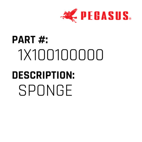 Sponge Part Number 1X1001000009 for Pegasus Sewing Machine Model W1600 Series