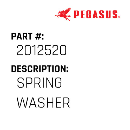 Spring Washer Part Number 201252000009 for Pegasus Sewing Machine Model W2600 Series