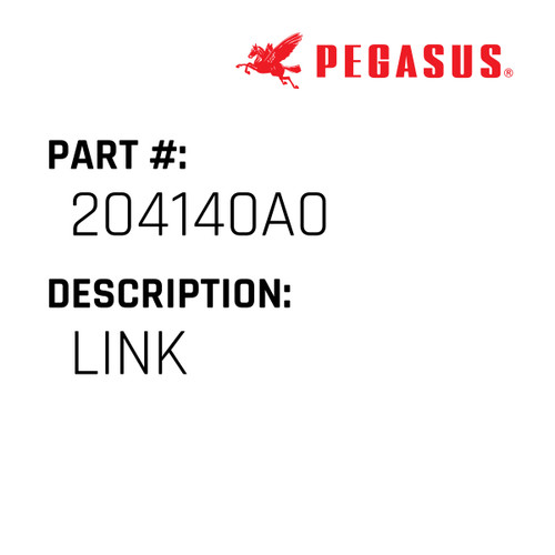 Link Part Number 204140A00009 for Pegasus Sewing Machine Model M900 Series
