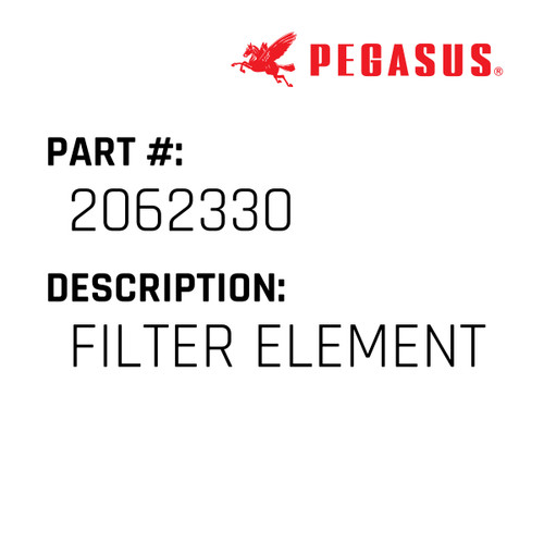 Filter Element Part Number 206233000009 for Pegasus Sewing Machine Model E52 Series