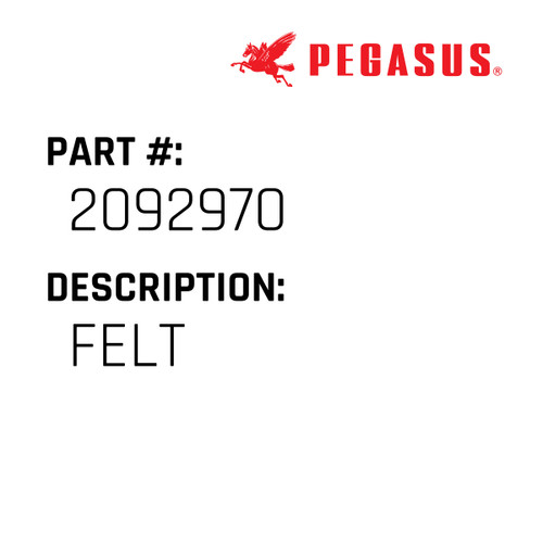 Felt Part Number 209297000009 for Pegasus Sewing Machine Model L132 Series
