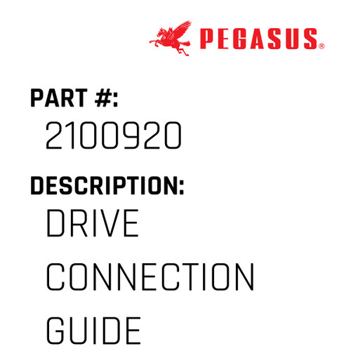 Drive Connection Guide Part Number 210092000009 for Pegasus Sewing Machine Model E52 Series