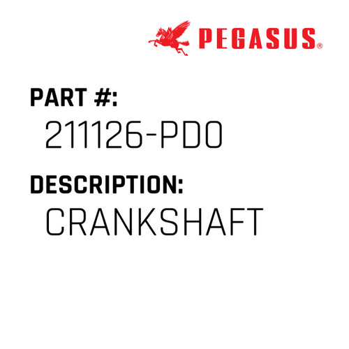 Crankshaft Part Number 211126-PD009 for Pegasus Sewing Machine Model ETS32L Series