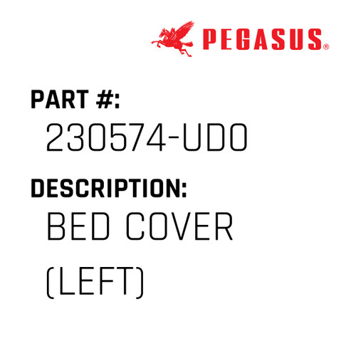Bed Cover (Left) Part Number 230574-UD009 for Pegasus Sewing Machine Model FV200 Series