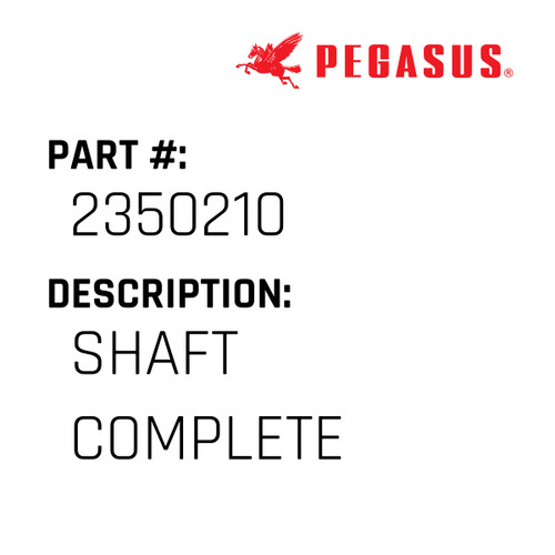 Shaft Complete Part Number 235021000009 for Pegasus Sewing Machine Model FS700/PD1 Series