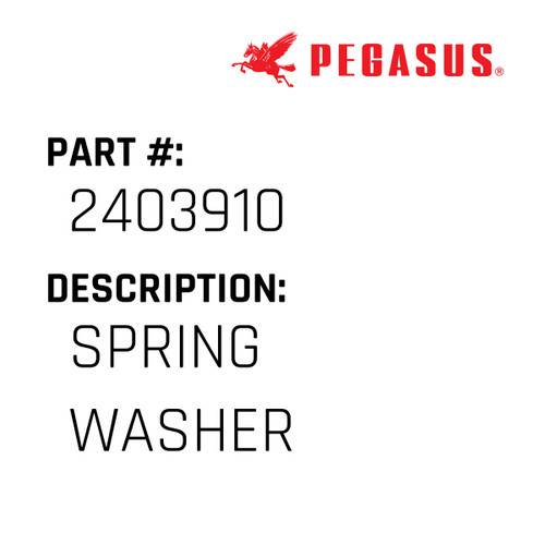 Spring Washer Part Number 240391000009 for Pegasus Sewing Machine Model TM625 Series