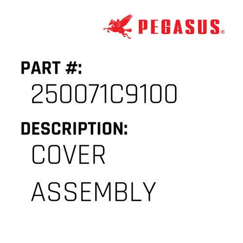 Cover Assembly Part Number 250071C91009 for Pegasus Sewing Machine Model W3500P-02D Series