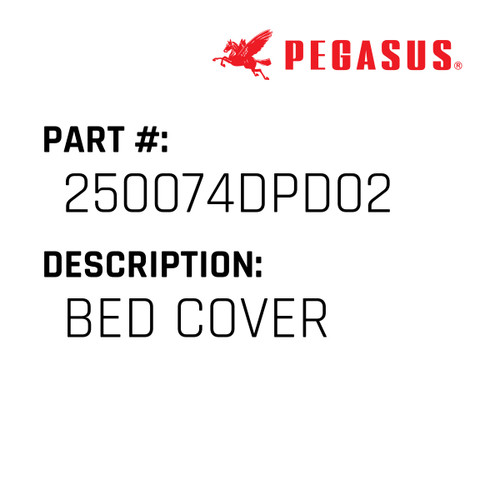 Bed Cover Part Number 250074DPD029 for Pegasus Sewing Machine Model W500/KH Series
