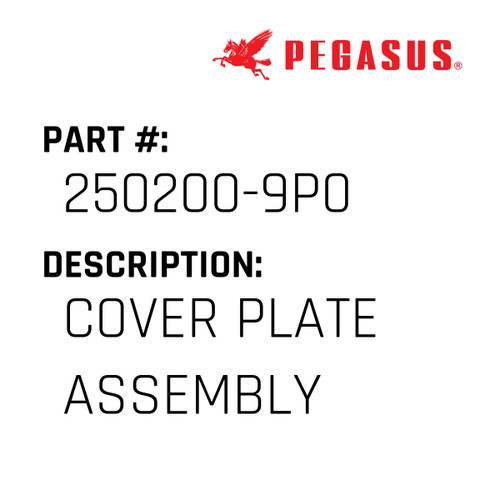Cover Plate Assembly Part Number 250200-9P009 for Pegasus Sewing Machine Model W600P Series