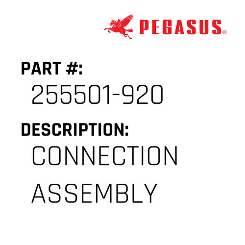 Connection Assembly Part Number 255501-92009 for Pegasus Sewing Machine Model W500 Series