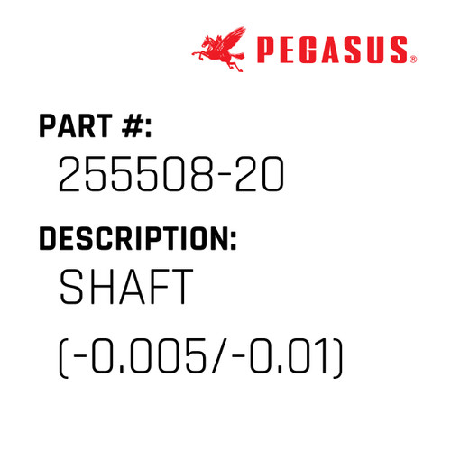 Shaft (-0.005/-0.01) Part Number 255508-20009 for Pegasus Sewing Machine Model W500P/FT Series