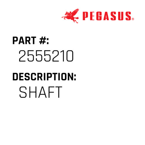 Shaft Part Number 255521000009 for Pegasus Sewing Machine Model W600-05 Series