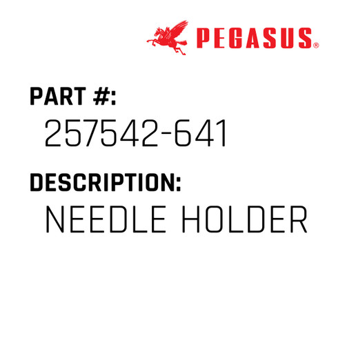 Needle Holder Part Number 257542-64019 for Pegasus Sewing Machine Model W500P Series