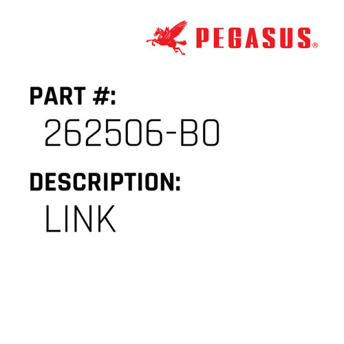 Link Part Number 262506-B0009 for Pegasus Sewing Machine Model W2600P Series