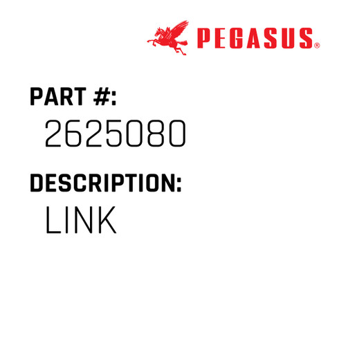 Link Part Number 262508000009 for Pegasus Sewing Machine Model W2600 Series