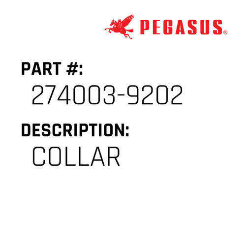 Collar Part Number 274003-92029 for Pegasus Sewing Machine Model EX5200 Series