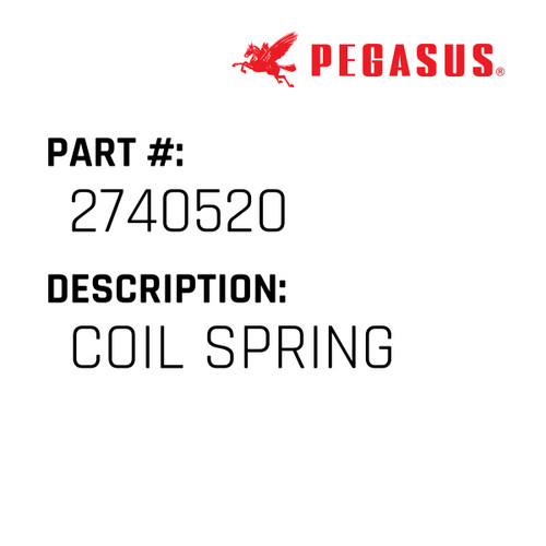Coil Spring Part Number 274052000009 for Pegasus Sewing Machine Model EXT5200 Series
