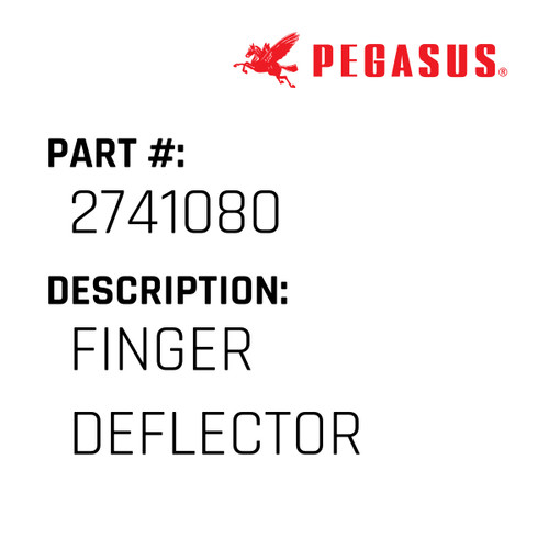 Finger Deflector Part Number 274108000009 for Pegasus Sewing Machine Model EXT3200 Series