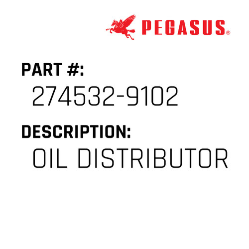 Oil Distributor Part Number 274532-91029 for Pegasus Sewing Machine Model MXT5200 Series