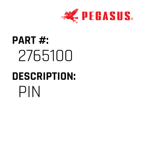 Pin Part Number 276510000009 for Pegasus Sewing Machine Model EXT5200 Series