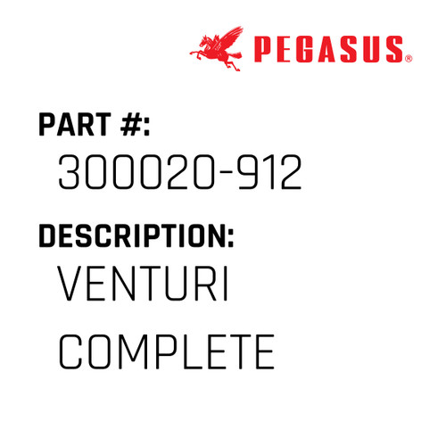 Venturi Complete Part Number 300020-91029 for Pegasus Sewing Machine Model LC001 Series