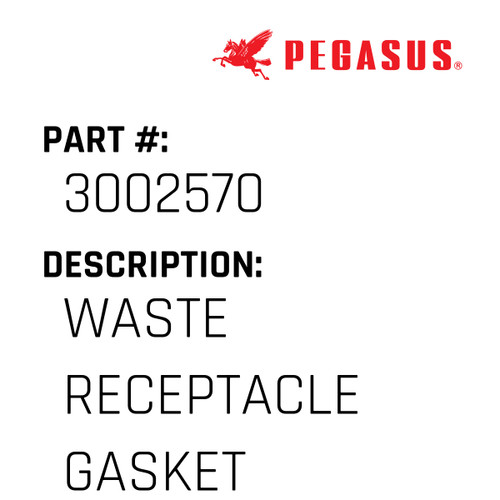Waste Receptacle Gasket Part Number 300257000009 for Pegasus Sewing Machine Model KS002 Series