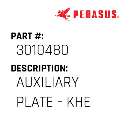 Auxiliary Plate - Khe Part Number 301048000009 for Pegasus Sewing Machine Model KHE-10 Series