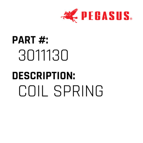 Coil Spring Part Number 301113000009 for Pegasus Sewing Machine Model KH001 Series