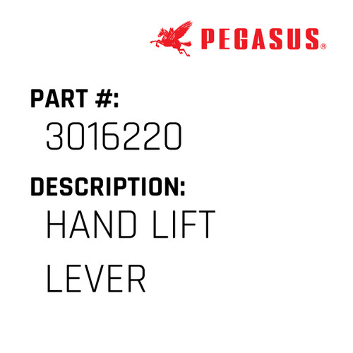 Hand Lift Lever Part Number 301622000009 for Pegasus Sewing Machine Model E52 Series