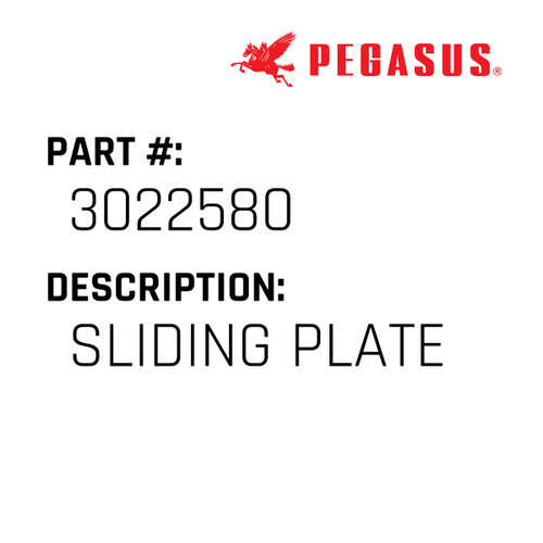 Sliding Plate Part Number 302258000009 for Pegasus Sewing Machine Model TK010L Series