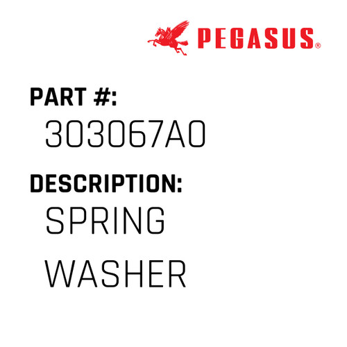 Spring Washer Part Number 303067A00009 for Pegasus Sewing Machine Model SOH-310 Series