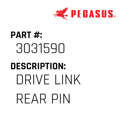 Drive Link Rear Pin Part Number 303159000009 for Pegasus Sewing Machine Model KHE-10 Series