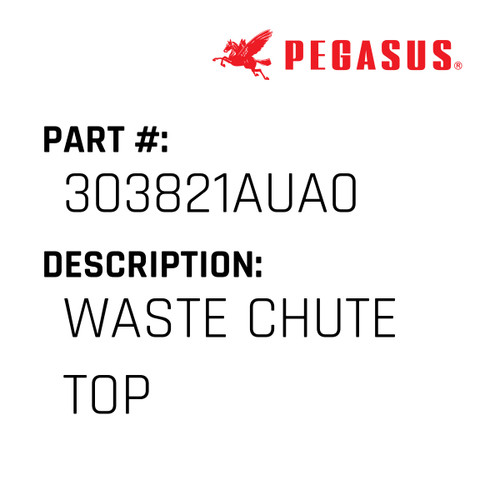 Waste Chute Top Part Number 303821AUA009 for Pegasus Sewing Machine Model BL210 Series