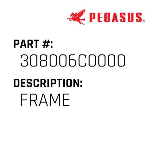 Frame Part Number 308006C00009 for Pegasus Sewing Machine Model MX/TK1A Series