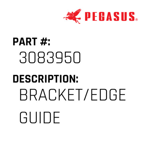 Bracket/Edge Guide Part Number 308395000009 for Pegasus Sewing Machine Model LSN-100 Series