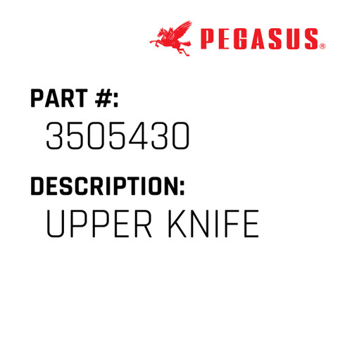 Upper Knife Part Number 350543000009 for Pegasus Sewing Machine Model UT335 Series