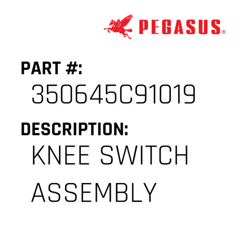 Knee Switch Assembly Part Number 350645C91019 for Pegasus Sewing Machine Model FS700P-A/KL Series