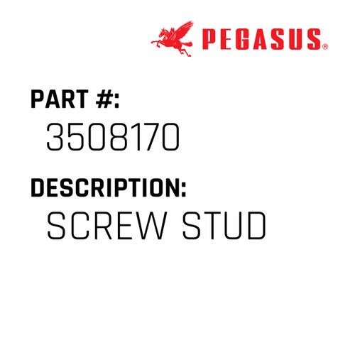 Screw Stud Part Number 350817000009 for Pegasus Sewing Machine Model SOH-310 Series