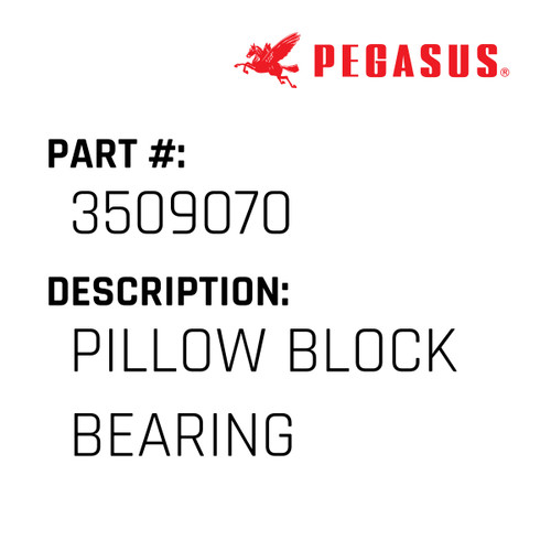 Pillow Block Bearing Part Number 350907000009 for Pegasus Sewing Machine Model SOH-310 Series