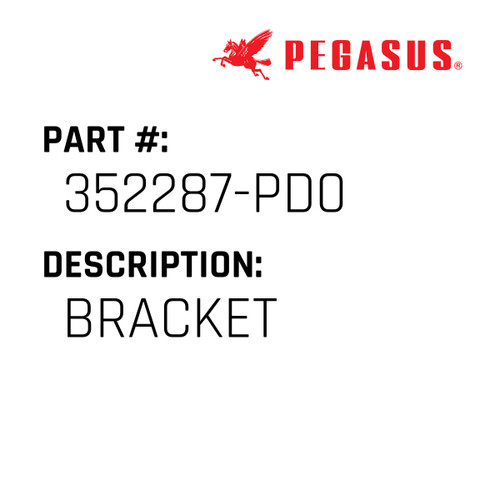 Bracket Part Number 352287-PD009 for Pegasus Sewing Machine Model W600/UT Series