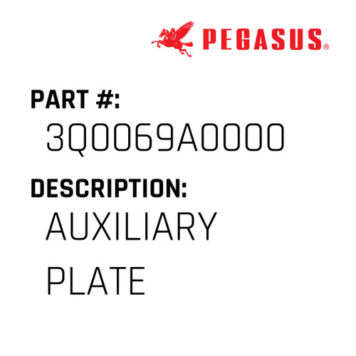 Auxiliary Plate Part Number 3Q0069A00009 for Pegasus Sewing Machine Model WT169-08 Series