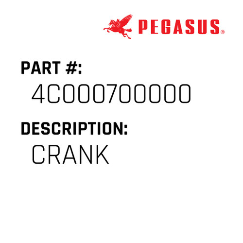 Crank Part Number 4C0007000009 for Pegasus Sewing Machine Model W1500-05 Series